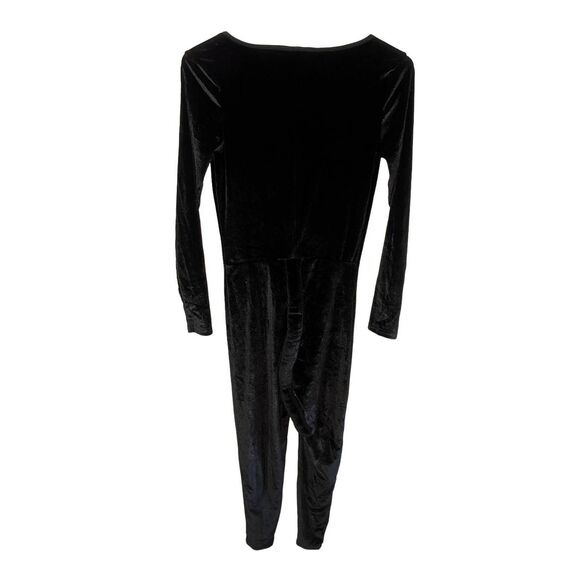 Spirit Halloween Black Onepiece Catsuit Costume with Attached Tail Adult Size XS - Picture 3 of 12